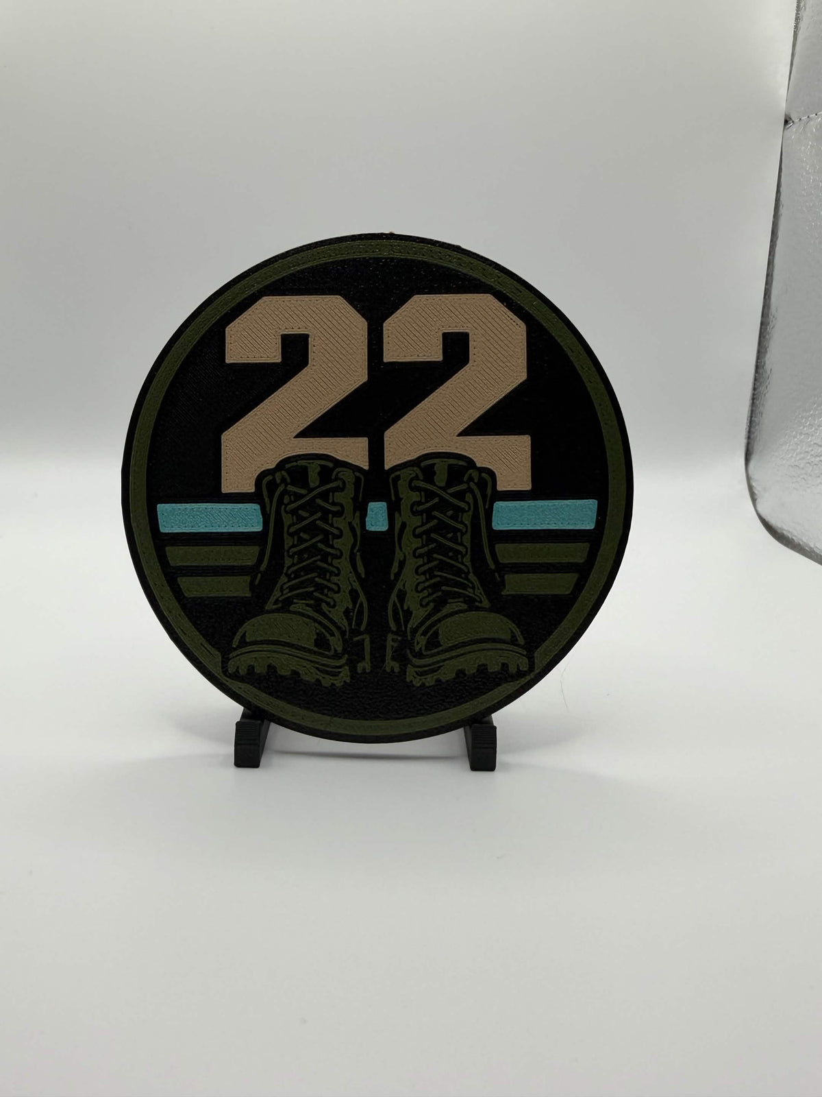 22 PTSD awareness boots coaster by MegaRem3D