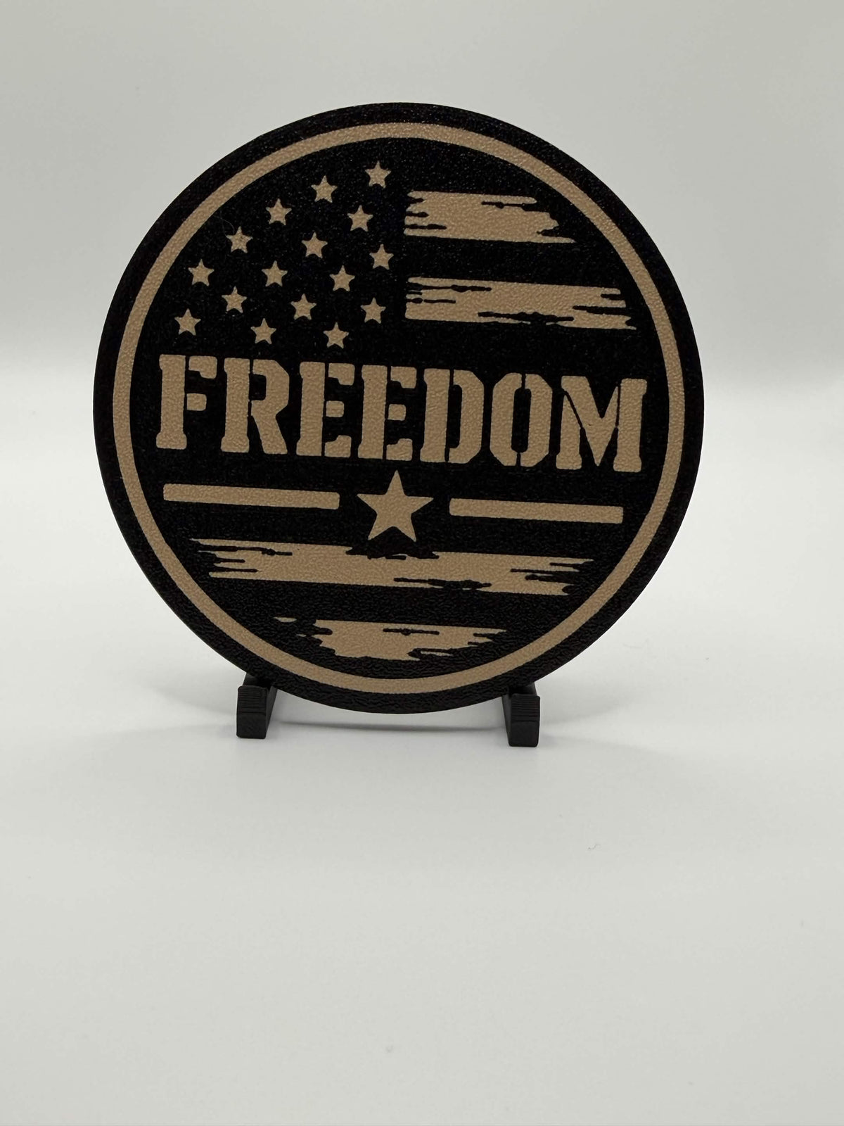 3D printed Freedom veteran patriotic coaster by MegaRem3D