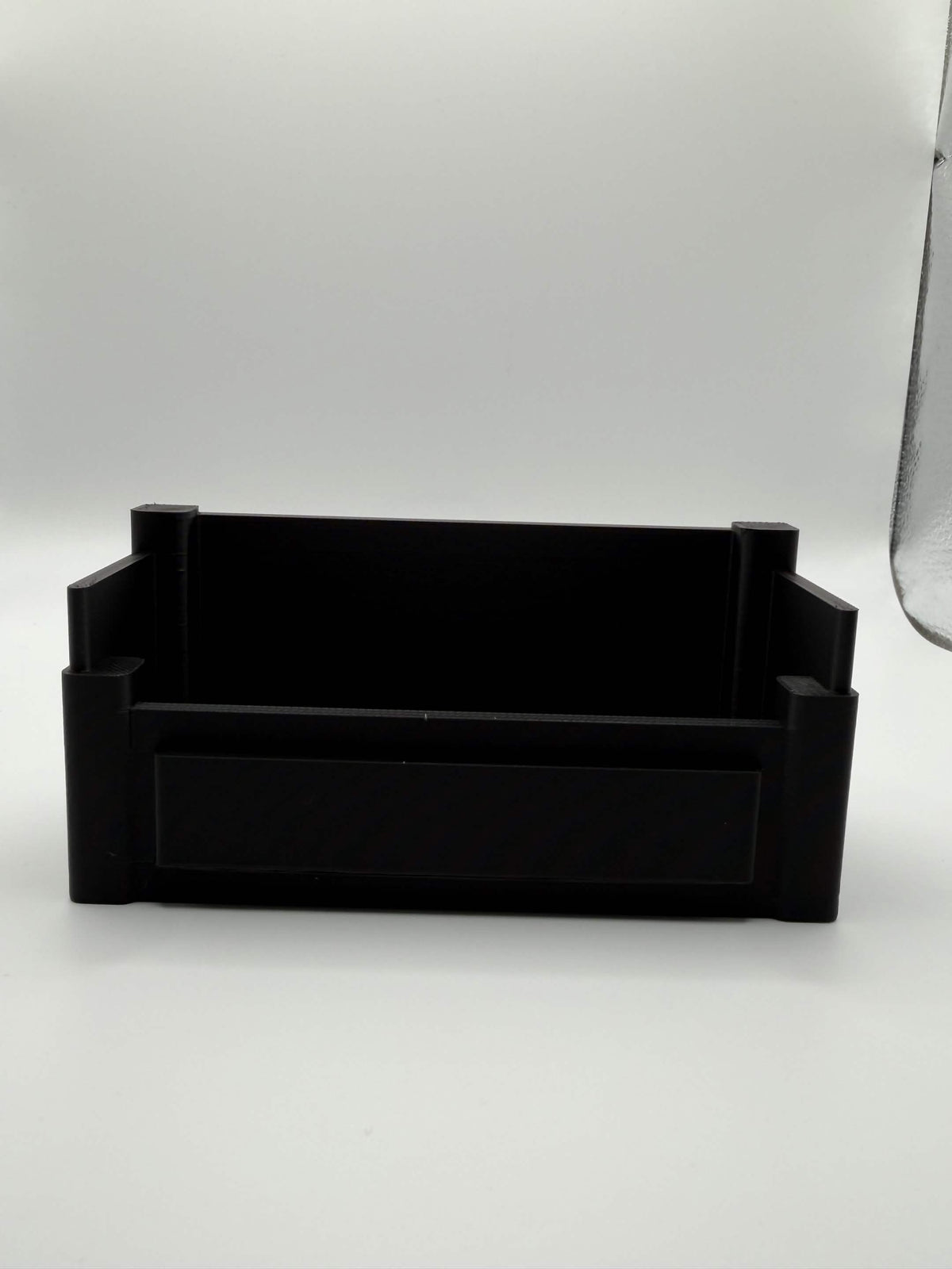 Black 3D printed MegaRem3D coaster holder