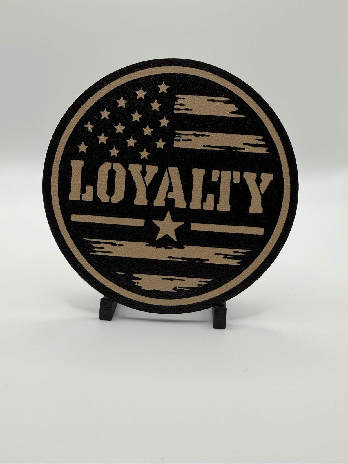 3D printed Loyalty veteran patriotic coaster by MegaRem3D