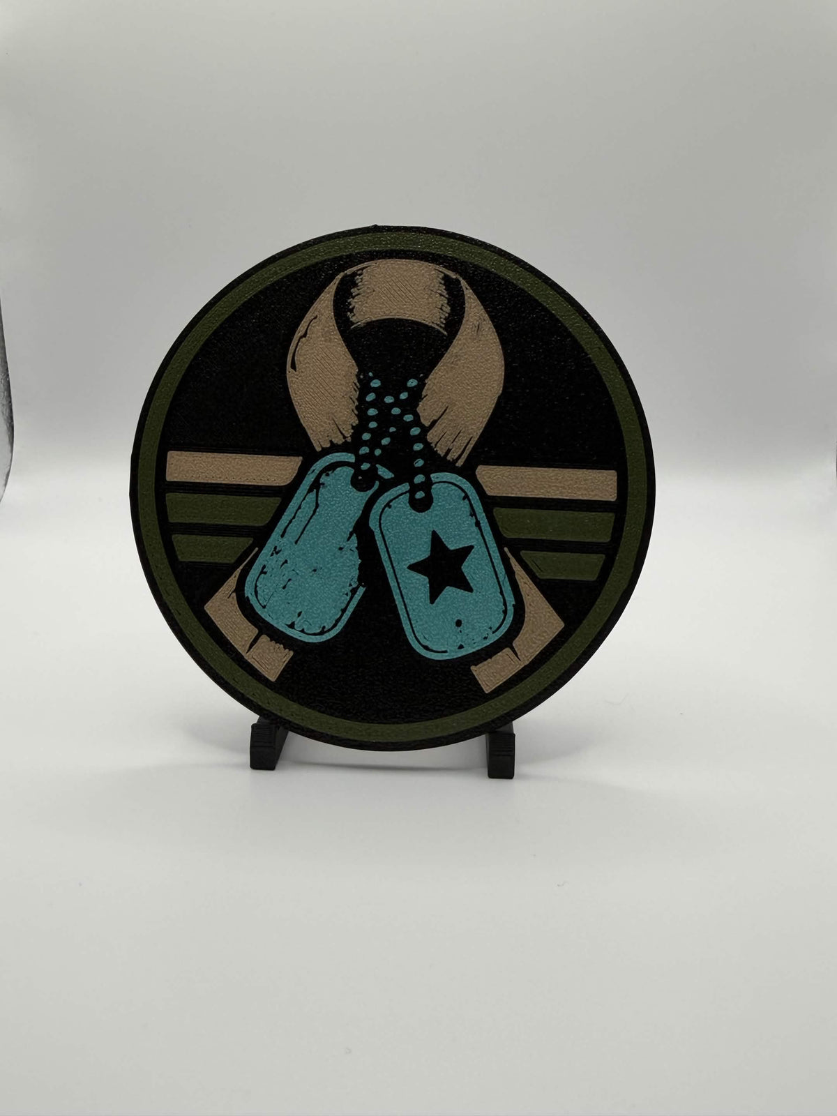 Veteran dog tags awareness coaster by MegaRem3D